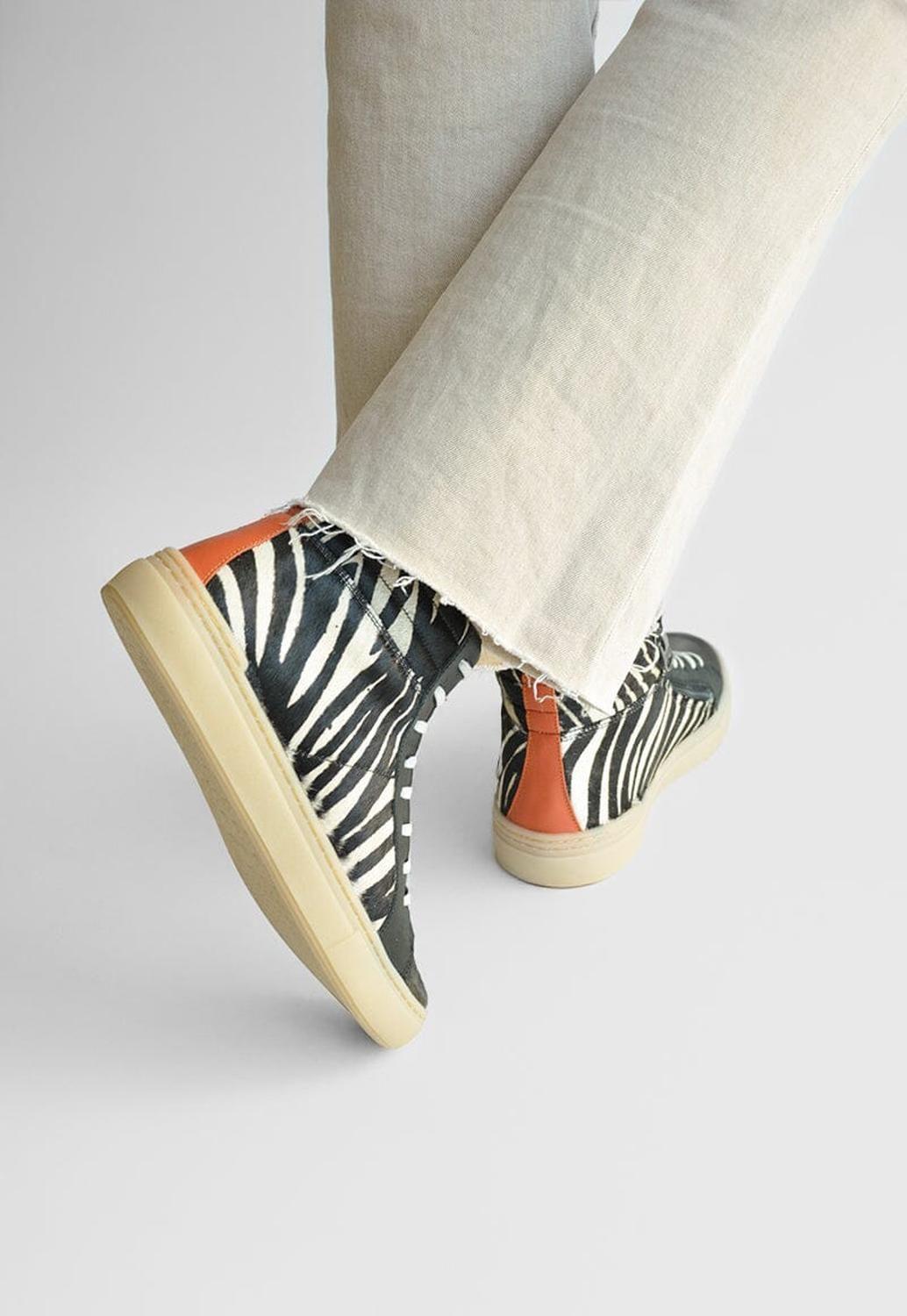 Zapatilla Mujer De Cuero Miriam Zebra C2-5