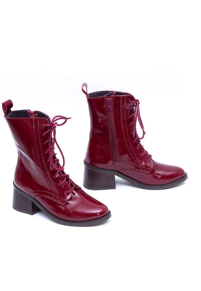 Botin De Cuero Cedron C2  Burdeo Giani Dafirenze-1