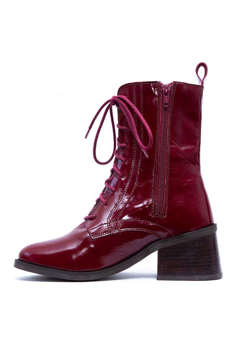 Botin De Cuero Cedron C2  Burdeo Giani Dafirenze-3
