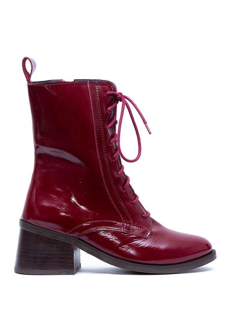 Botin De Cuero Cedron C2  Burdeo Giani Dafirenze-0