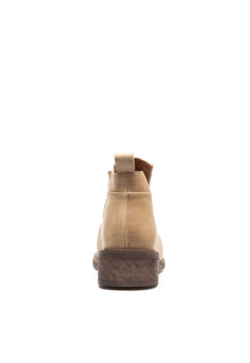 Botin De Cuero Laurel C2 Beige Giani Dafirenze-5