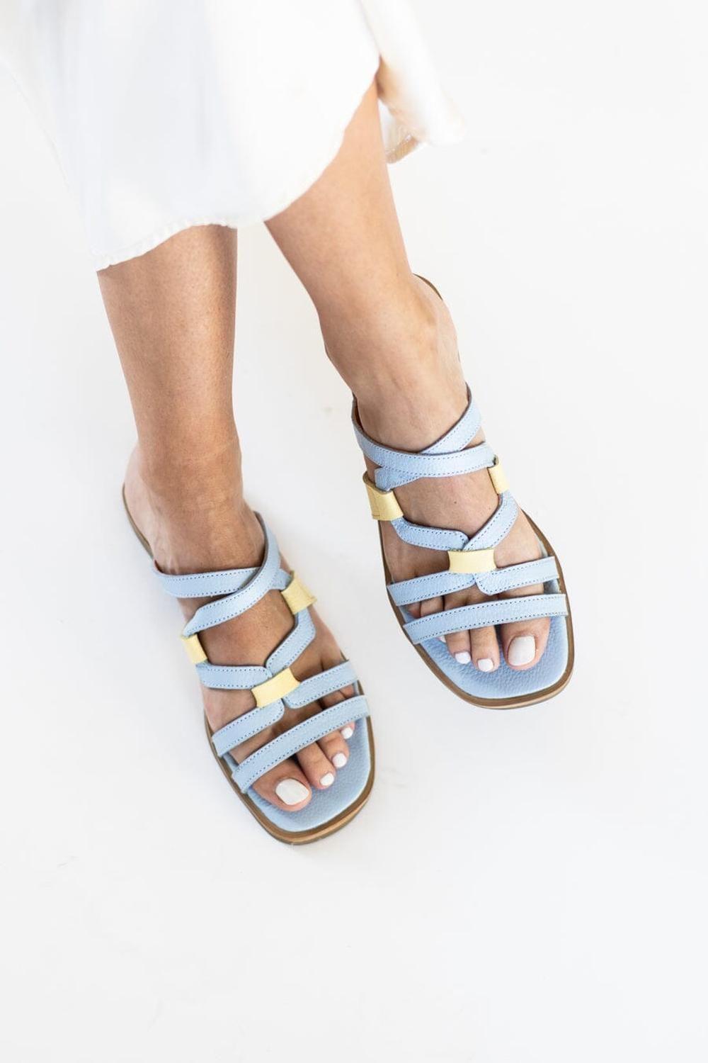 Sandalia Mujer / Costa Celeste Amarillo-6