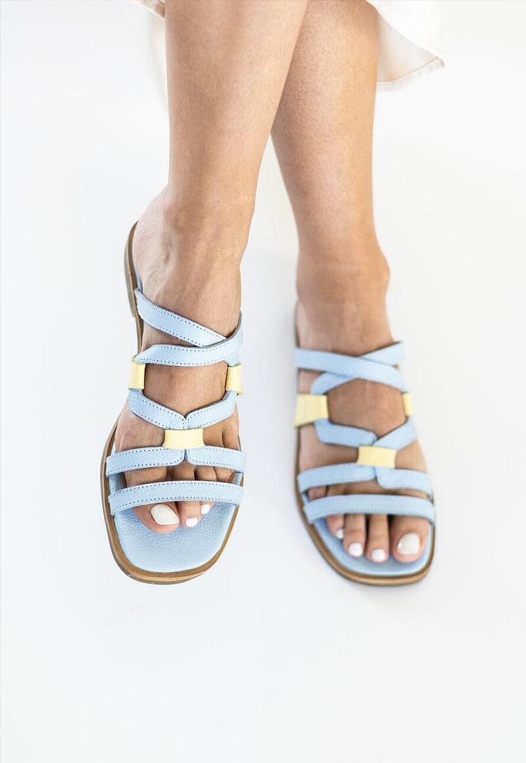 Sandalia Mujer / Costa Celeste Amarillo-1