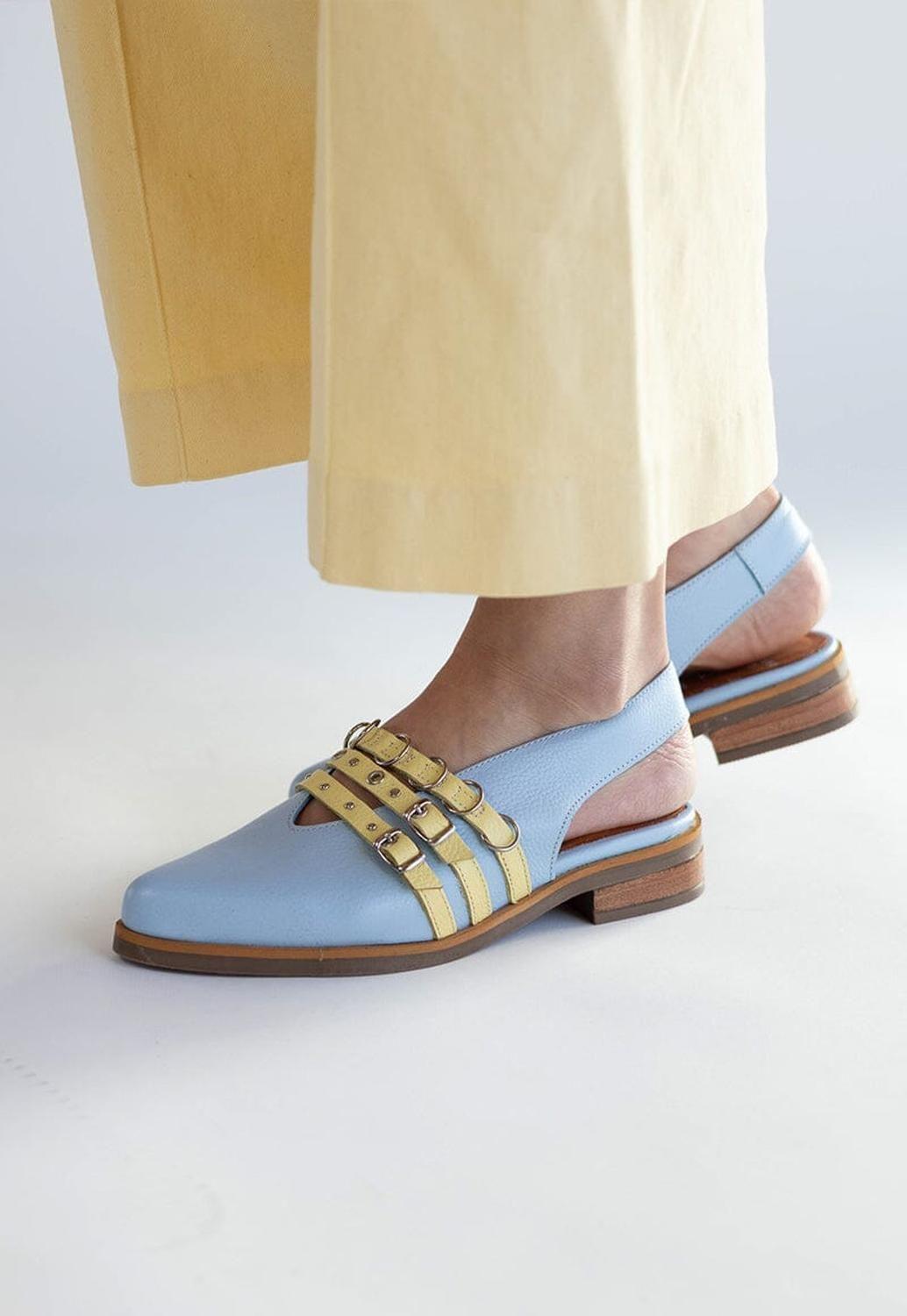 Zapato Mujer / Fior Celeste Amarillo-0