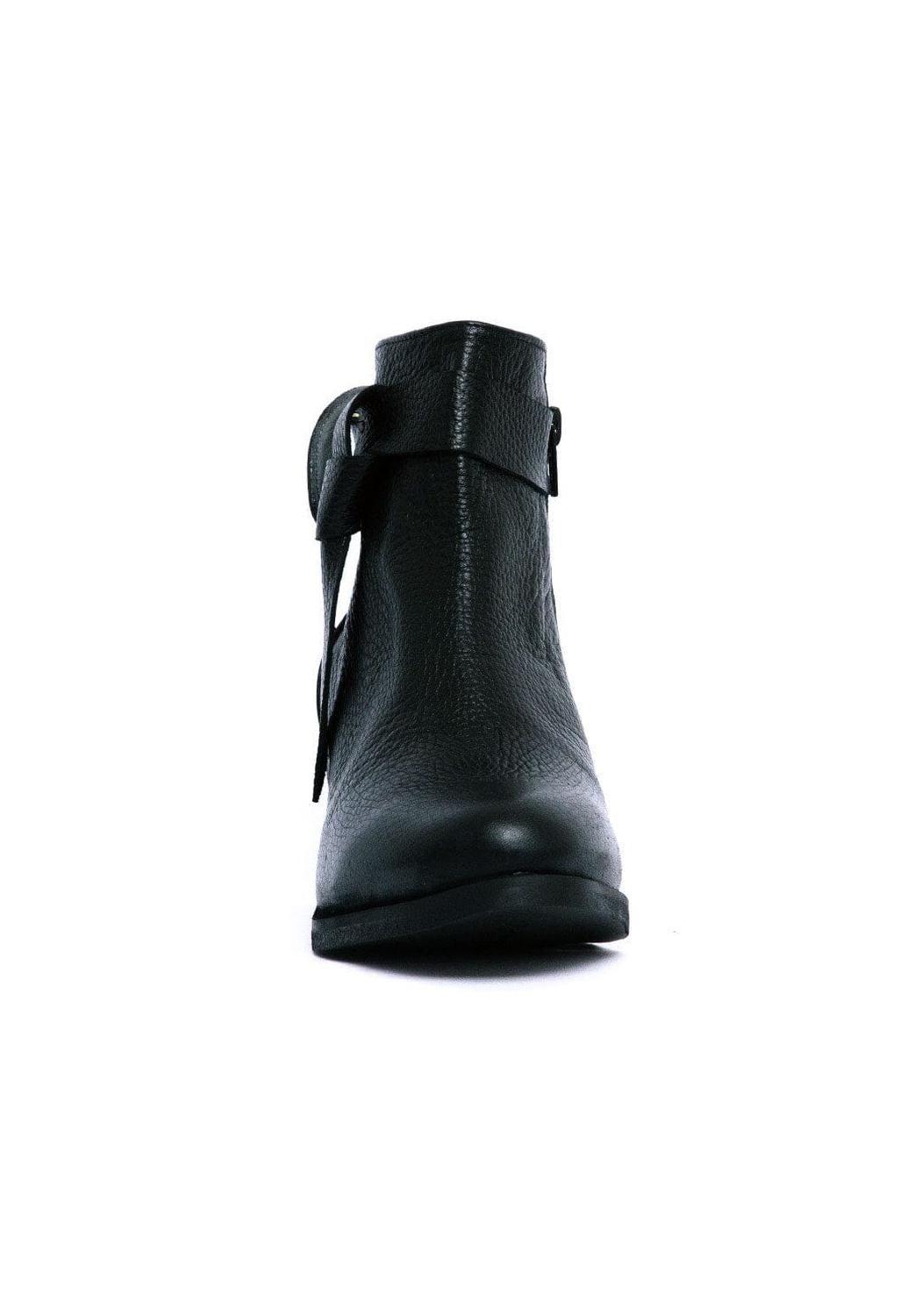 Botin Mujer De Cuero Grace Negro C1-2