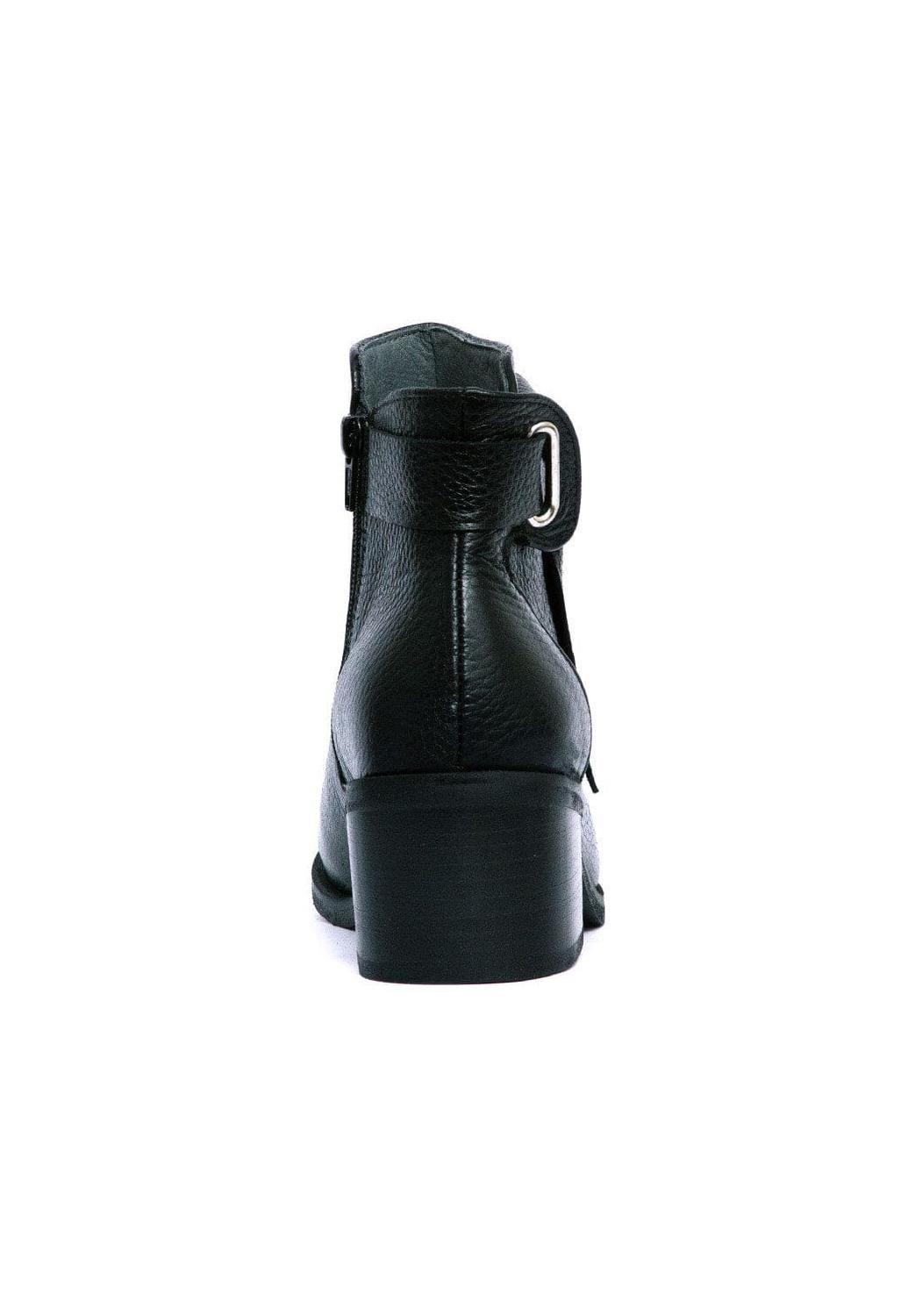 Botin Mujer De Cuero Grace Negro C1-4