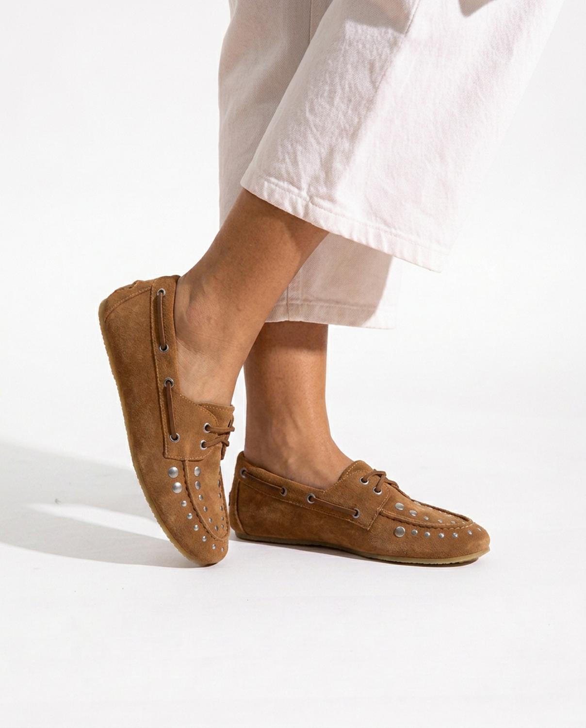 Mocasin Cuero Mujer  Lucera Camel-1