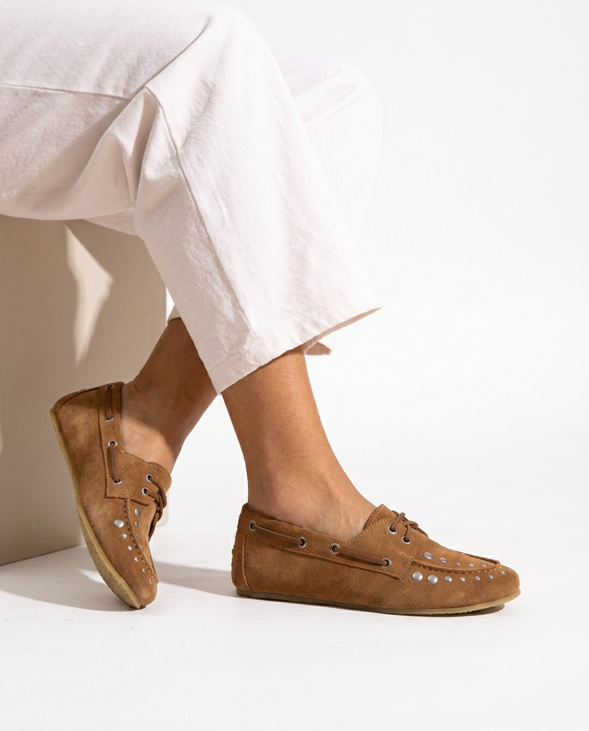 Mocasin Cuero Mujer  Lucera Camel-2