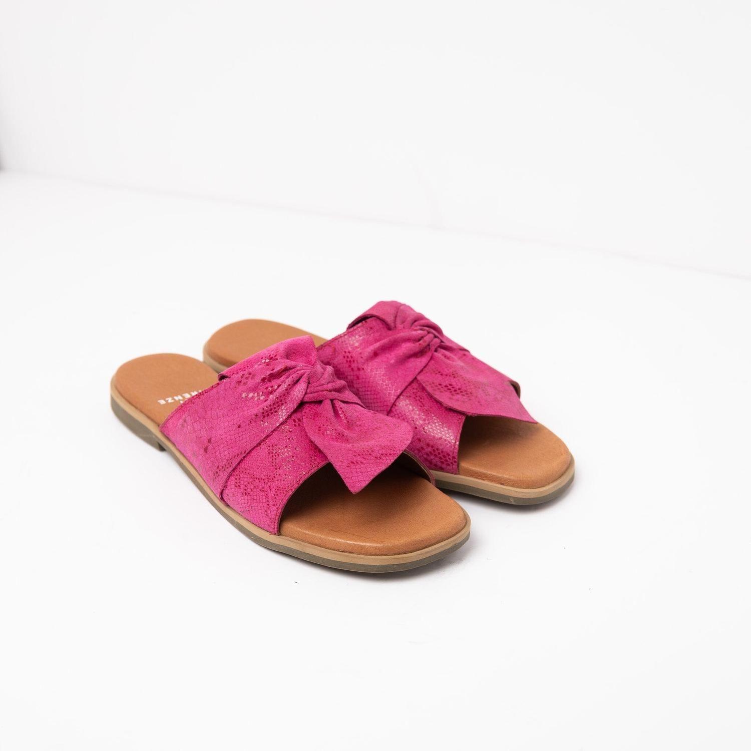 Sandalia Cuero Mujer  FioFio Fucsia-1