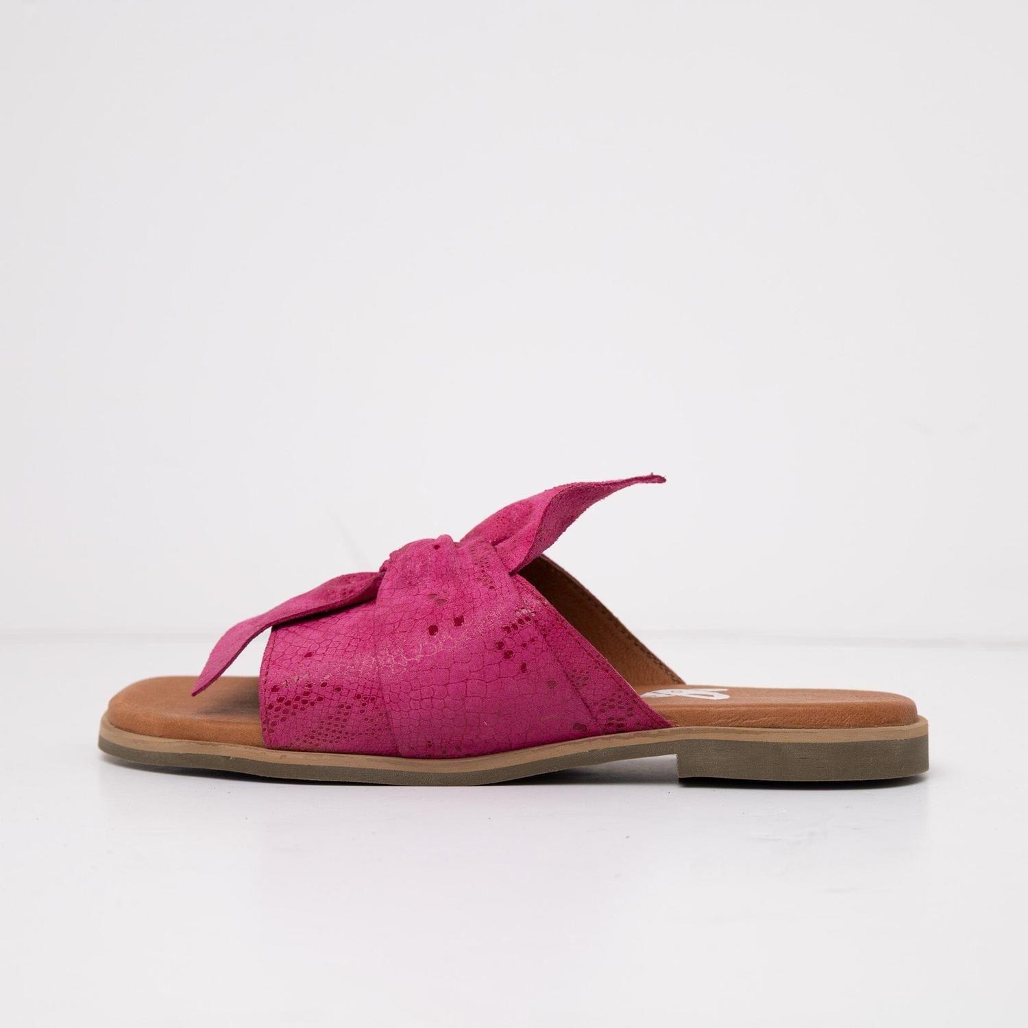 Sandalia Cuero Mujer  FioFio Fucsia-2