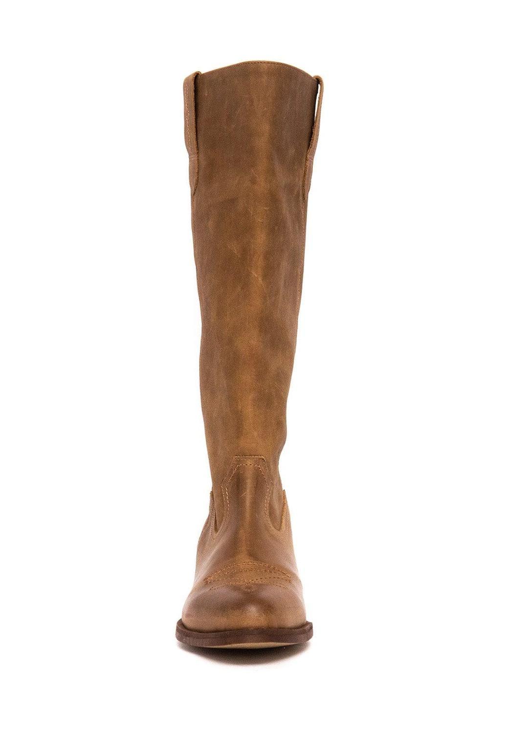 Bota Mujer De Cuero Fatima Taupe C2-2