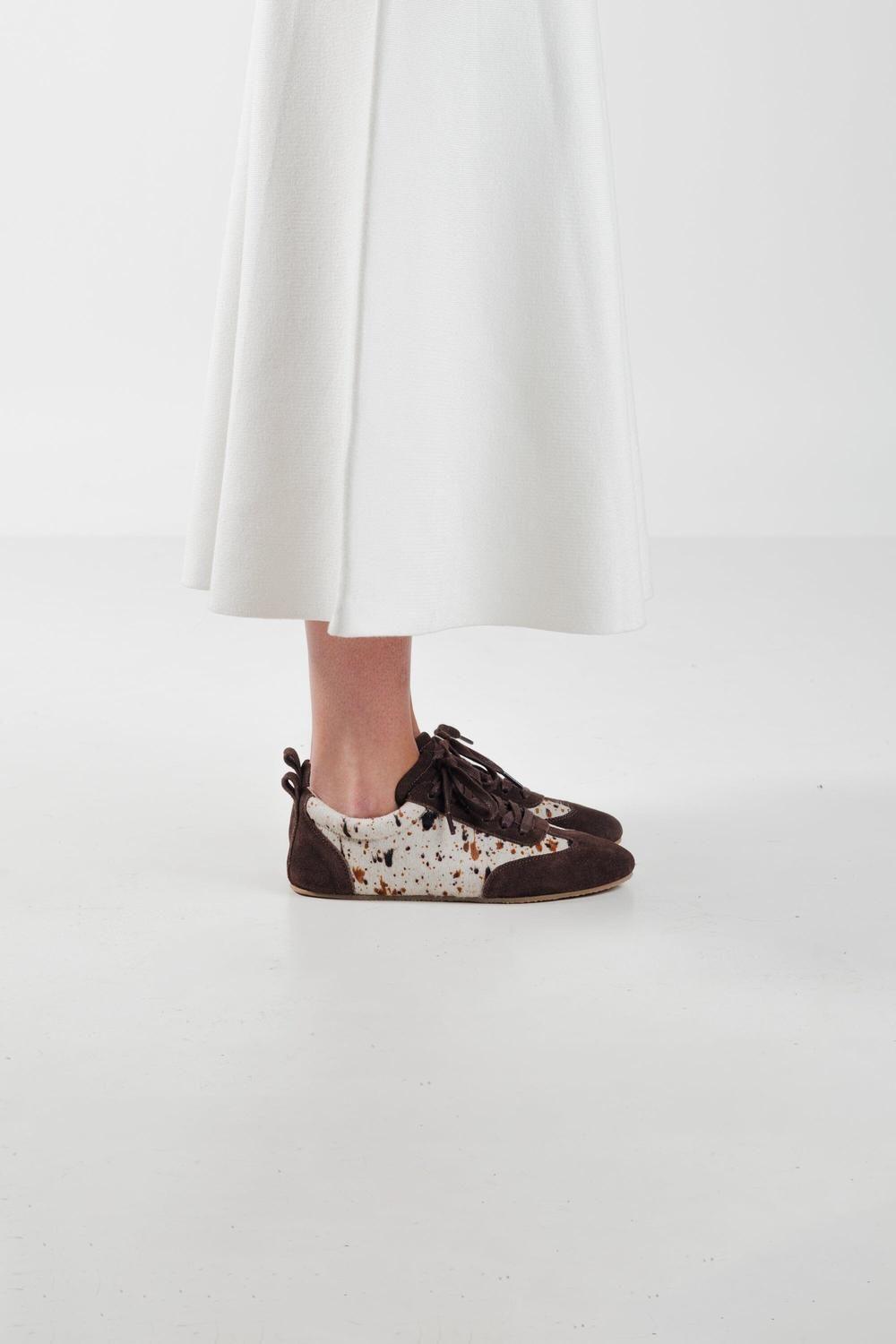 Zapatilla Mujer / Eneldo Café Print-3