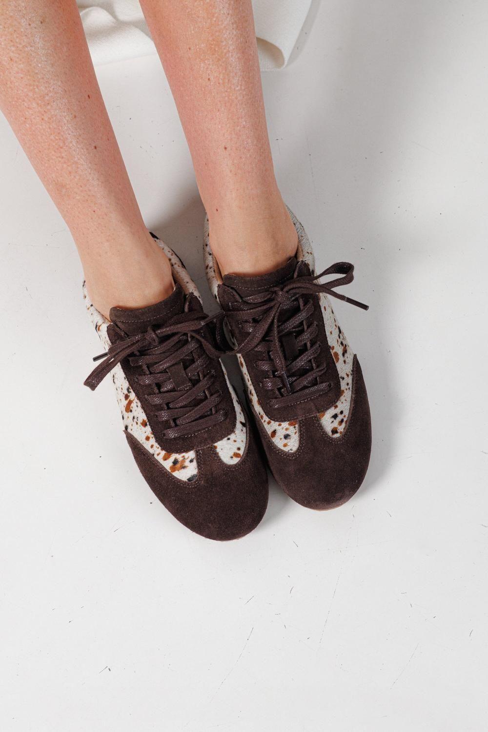 Zapatilla Mujer / Eneldo Café Print-5