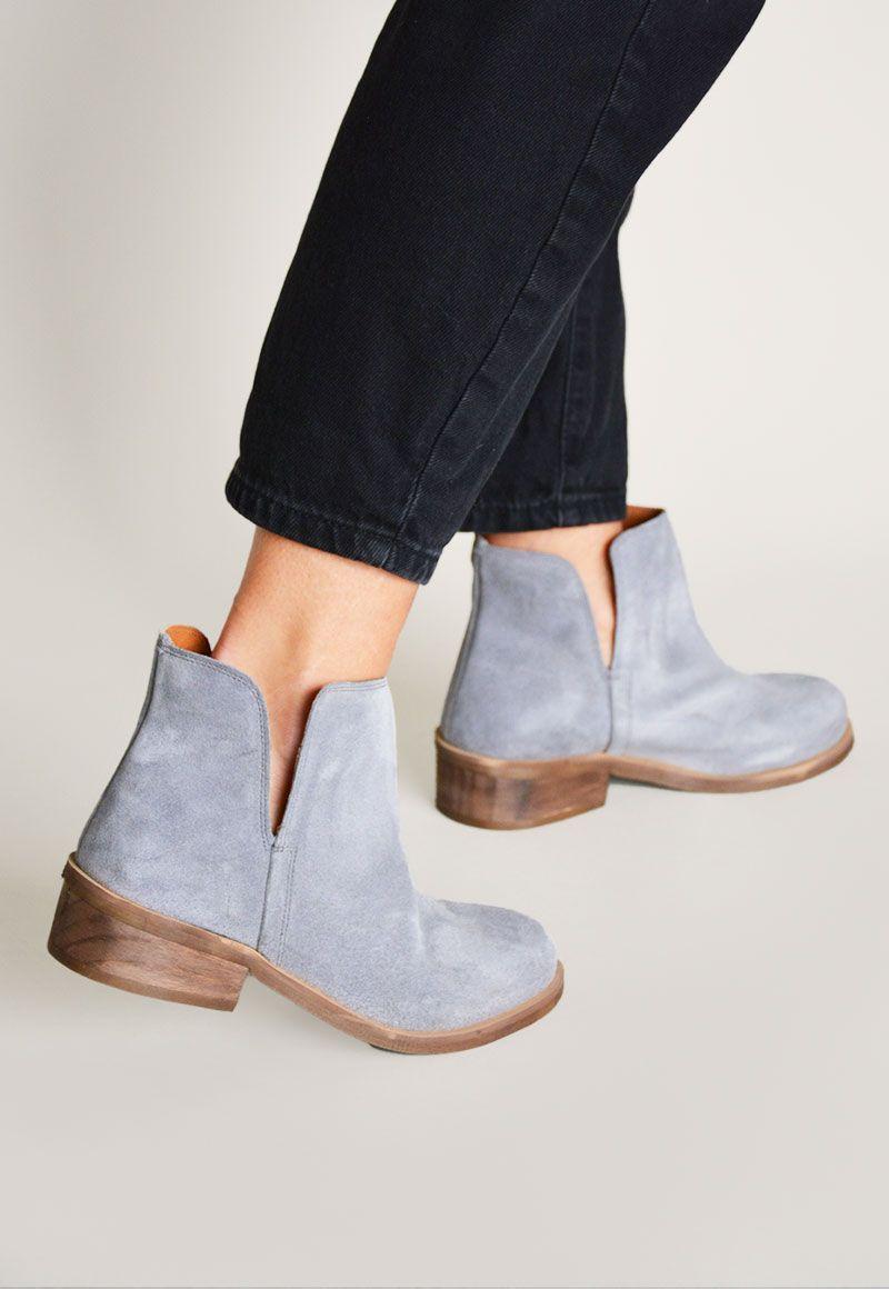 Botin De Cuero Alerce C1 Gris Giani Dafirenze-1