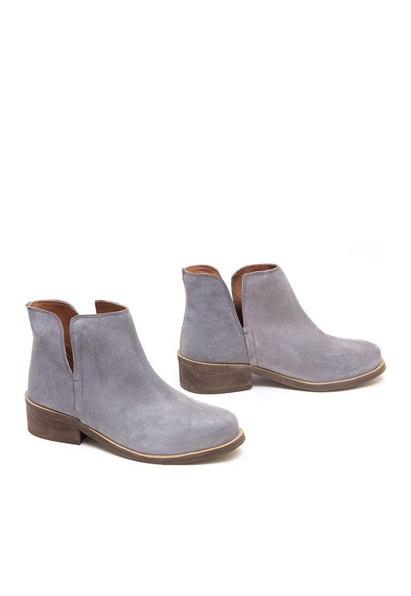 Botin De Cuero Alerce C1 Gris Giani Dafirenze-2