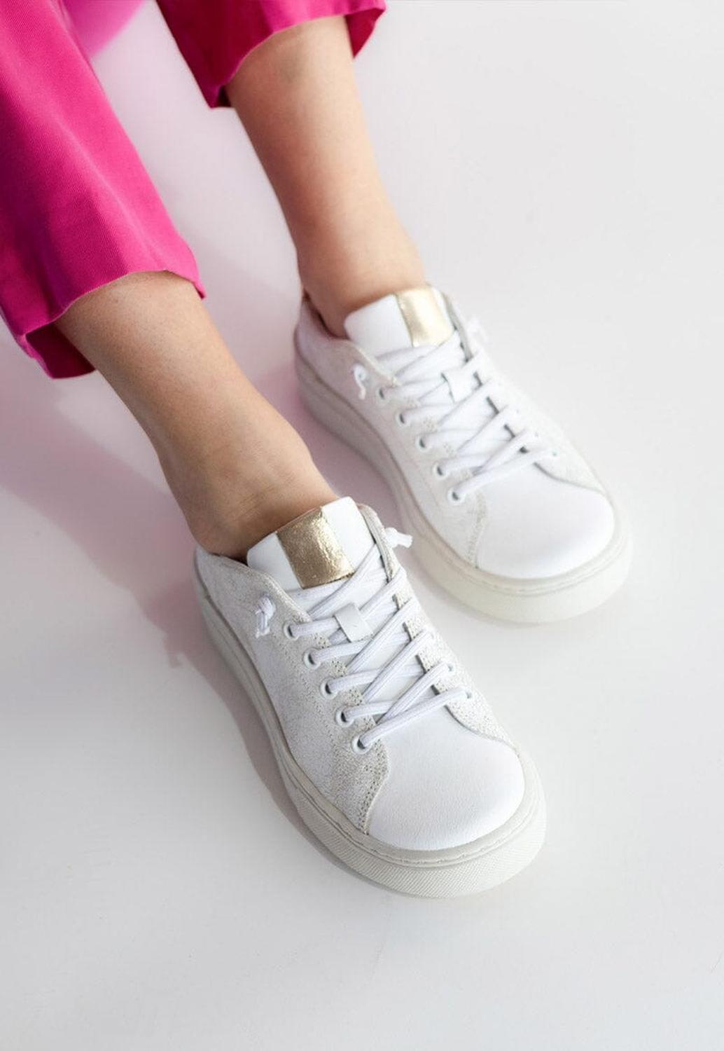 Zapatilla Mujer / Violeta Blanca-2