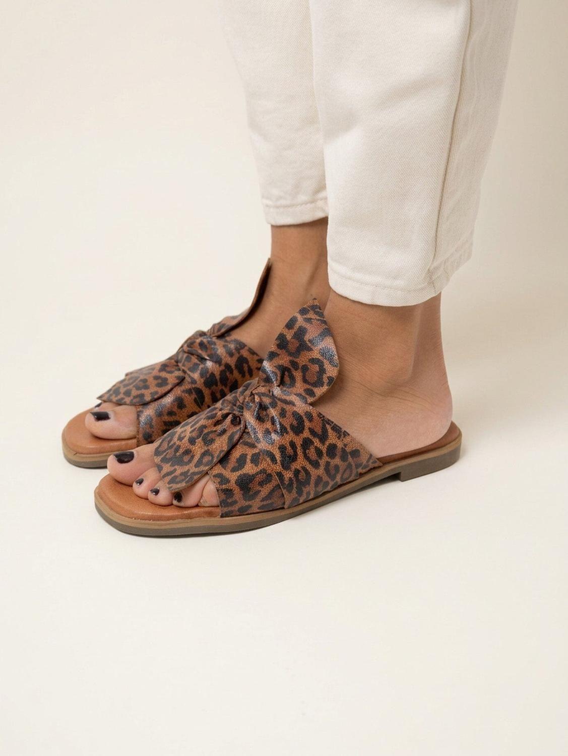 Sandalia Cuero Mujer  FioFio Leopardo-4