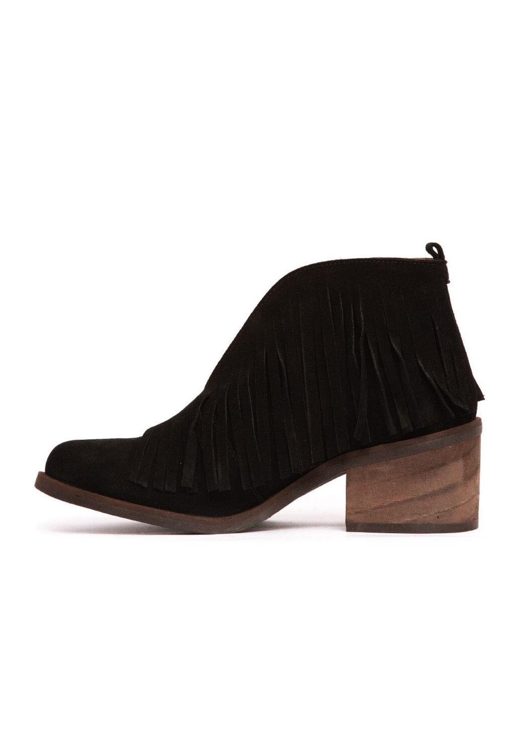 Botin Mujer De Cuero Jane Negro C1-3
