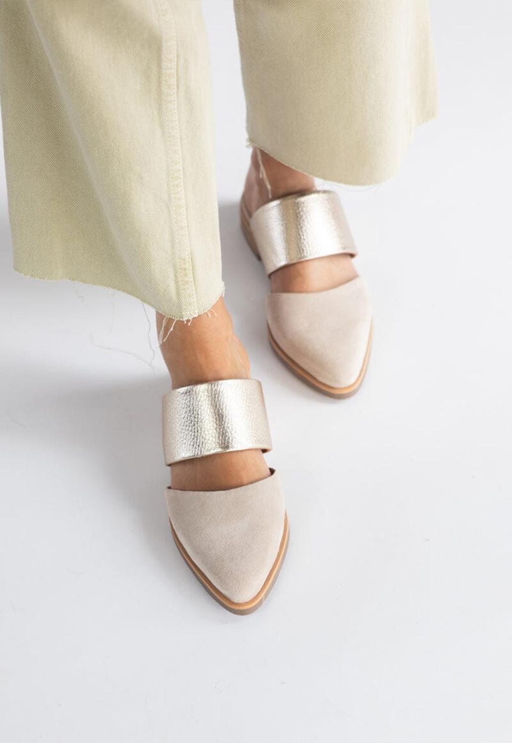 Babucha Mujer / Gaviota Beige Niquel-0