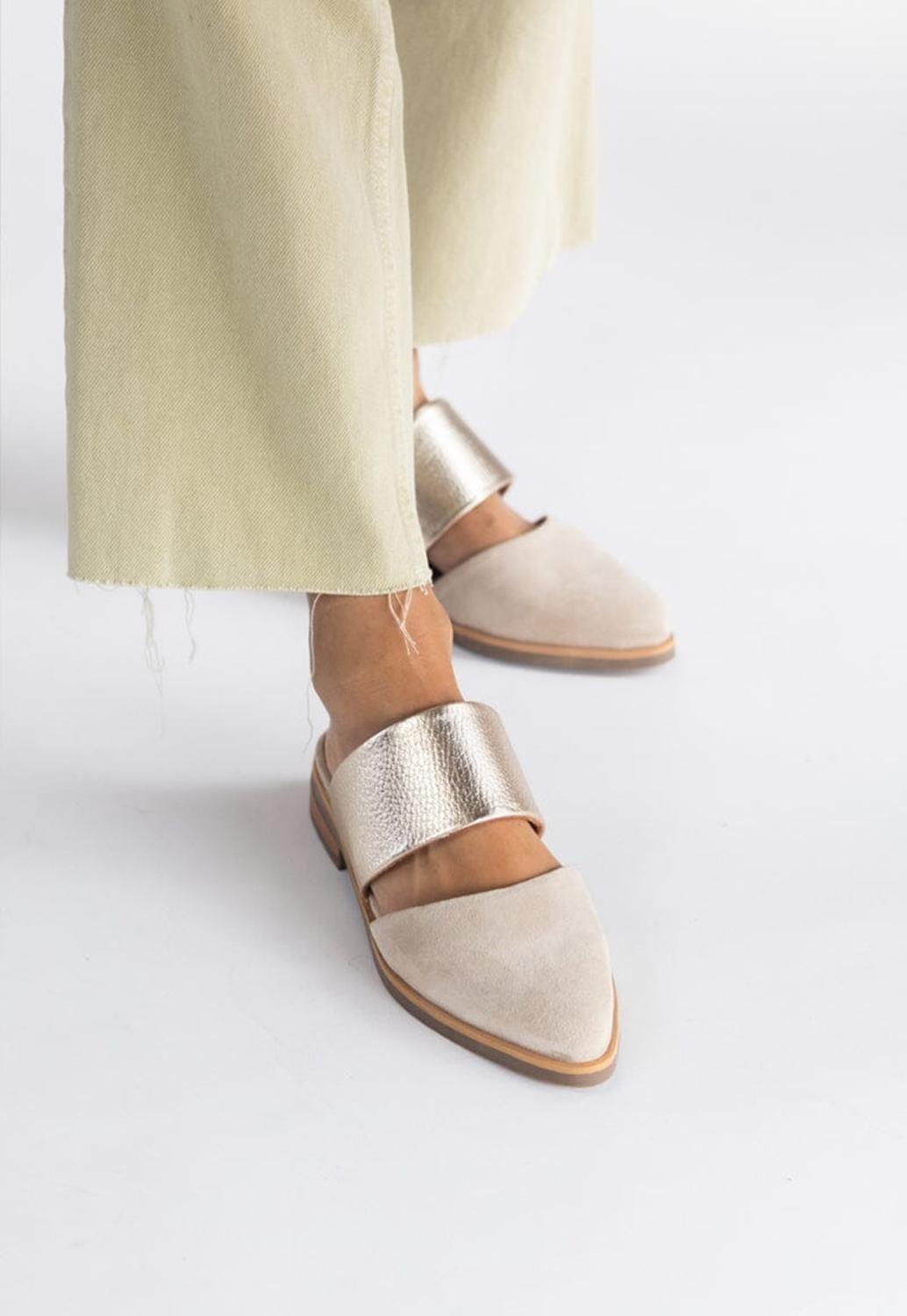 Babucha Mujer / Gaviota Beige Niquel-6