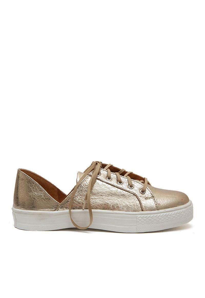 Zapatilla De Cuero Cenizo C2 Metalico Giani Dafirenze-0