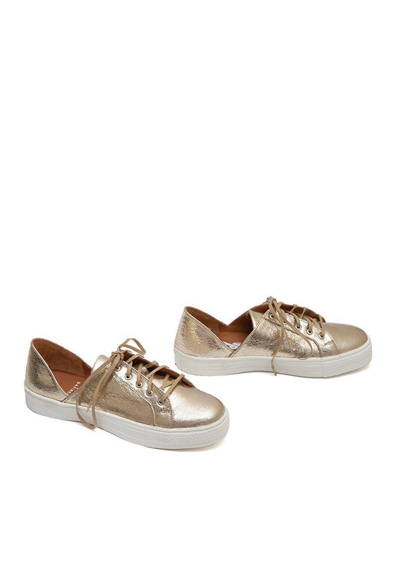 Zapatilla De Cuero Cenizo C2 Metalico Giani Dafirenze-2