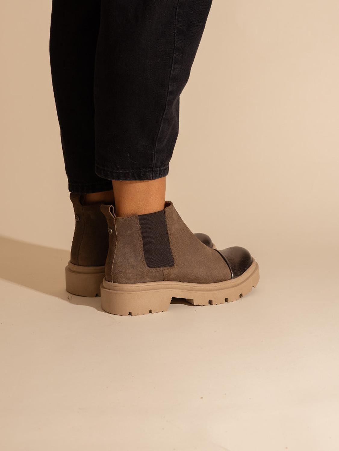 Botin Mujer / Celia Taupe Metalico-3