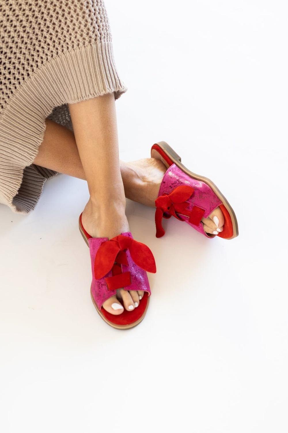 Sandalia Mujer / Salina Fucsia Rojo-2