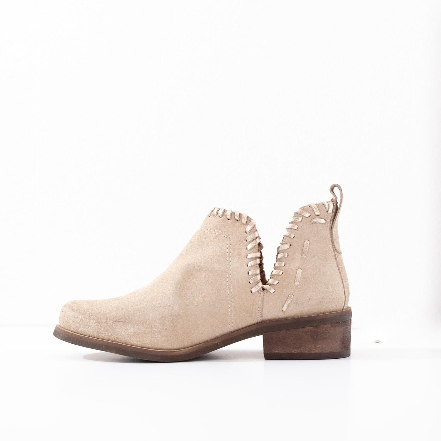 Botin Cuero Mujer Lumbre Beige Niquel-1