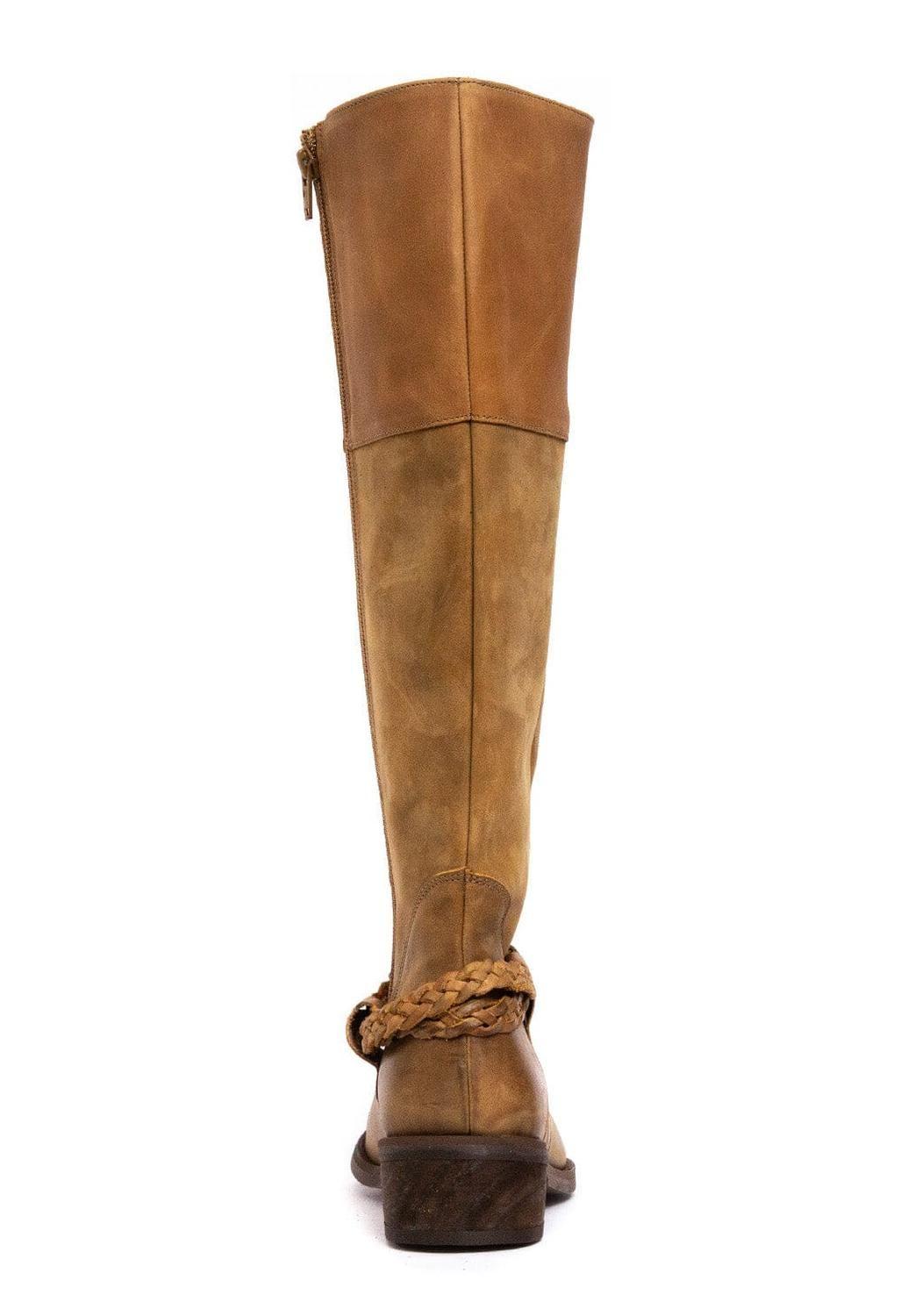 Bota Mujer De Cuero Betty Camel C2-4