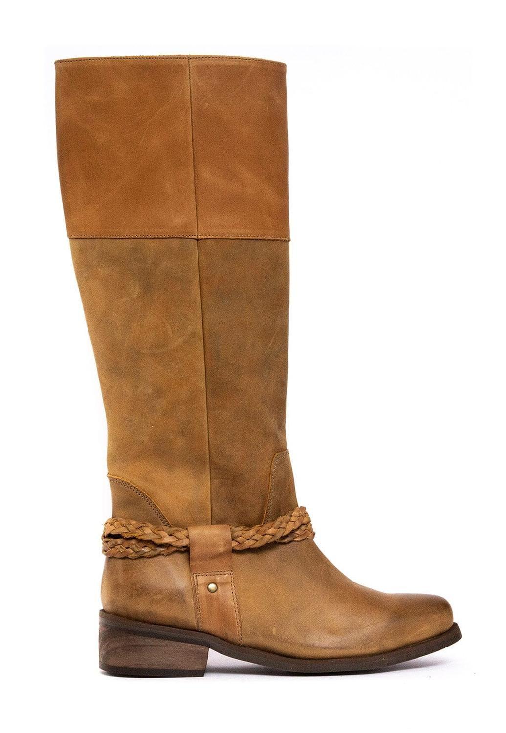 Bota Mujer De Cuero Betty Camel C2-0