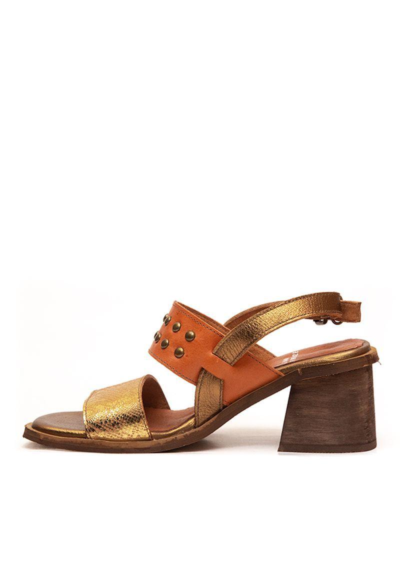 Sandalia De Cuero Pardalote C6 Dorado Giani Dafirenze-0