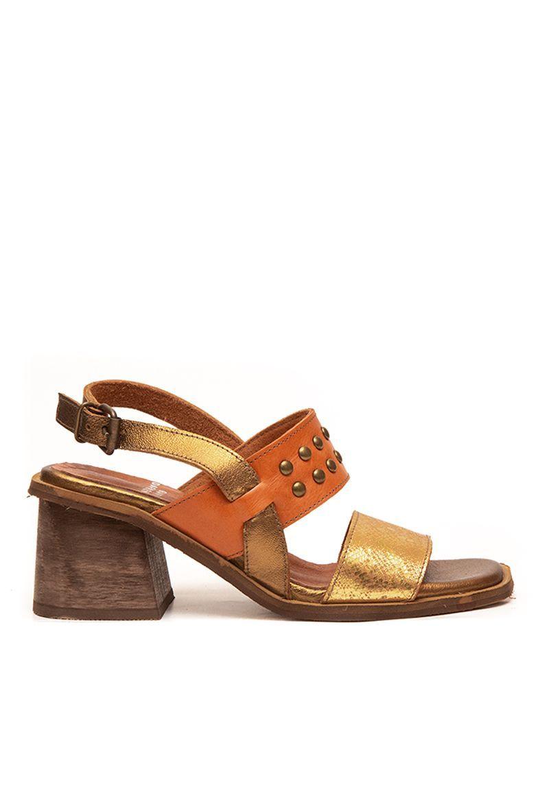 Sandalia De Cuero Pardalote C6 Dorado Giani Dafirenze-4