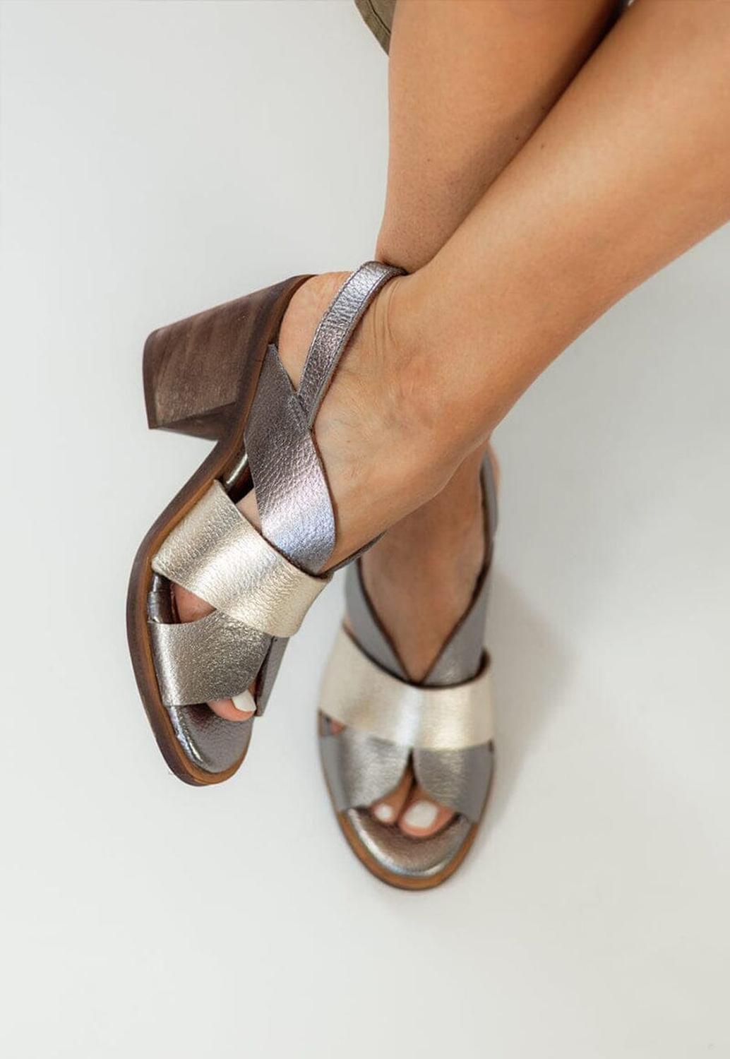 Sandalia Mujer / Macadamia Metálico-0