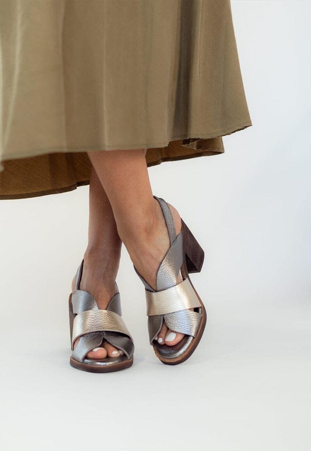 Sandalia Mujer / Macadamia Metálico-6