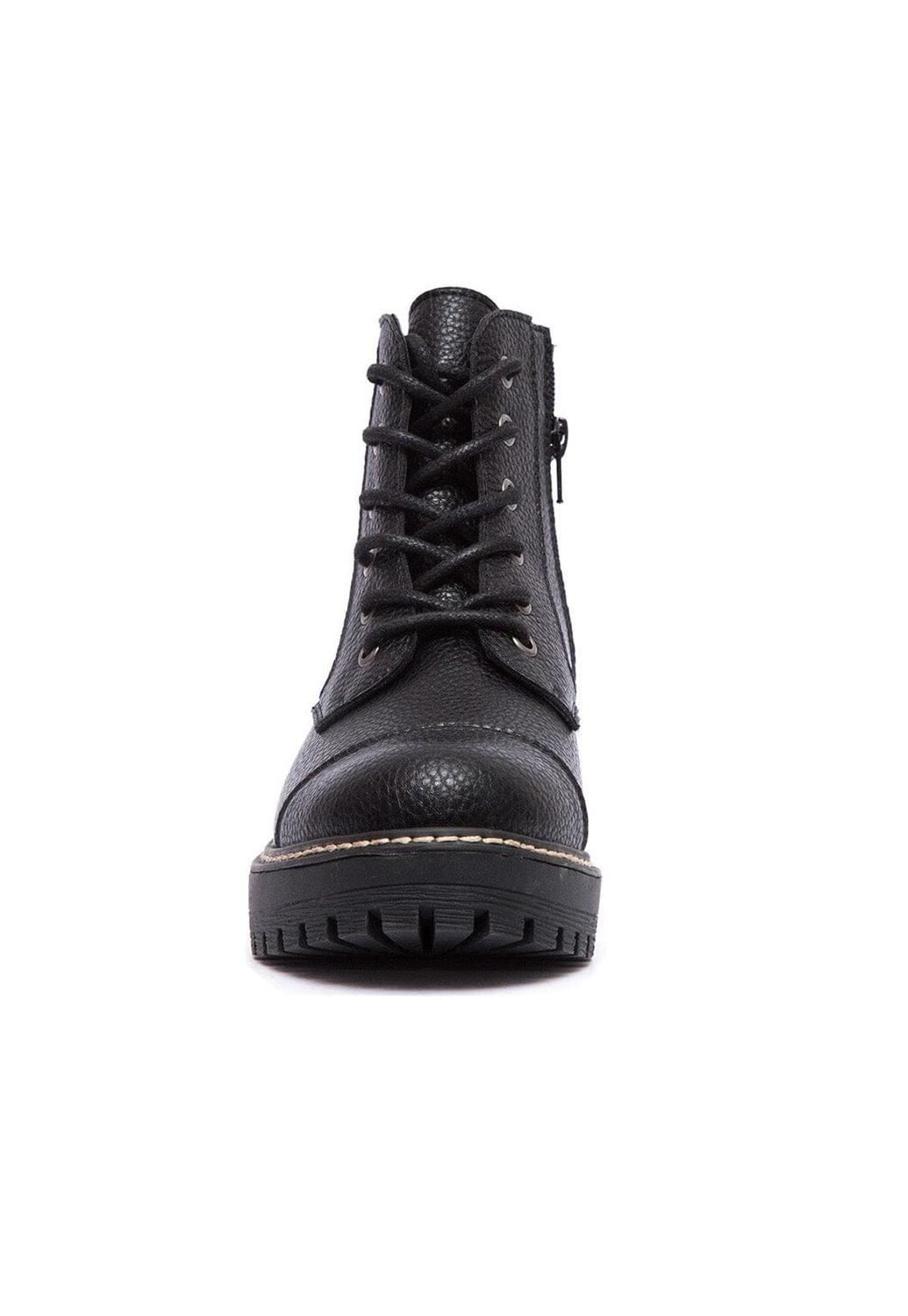 Botines Mujer De Cuero Tiuque Negro C21-2