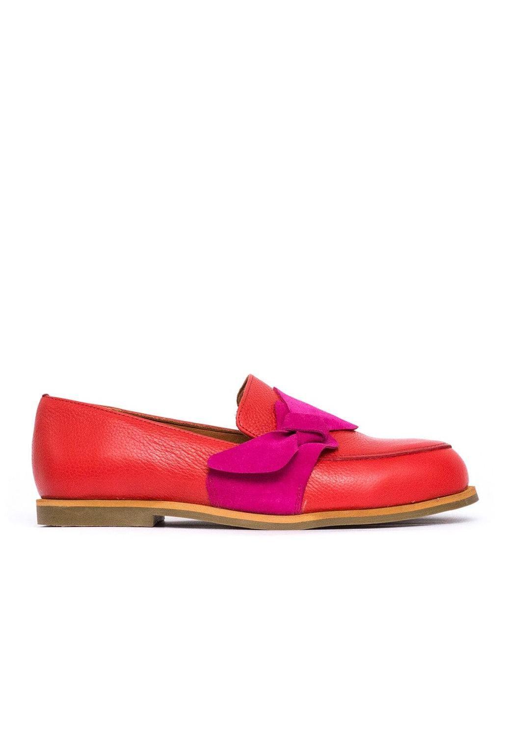 Mocasin Mujer / Elba Rojo Fucsia-0