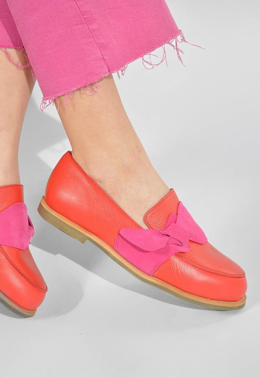 Mocasin Mujer / Elba Rojo Fucsia-5