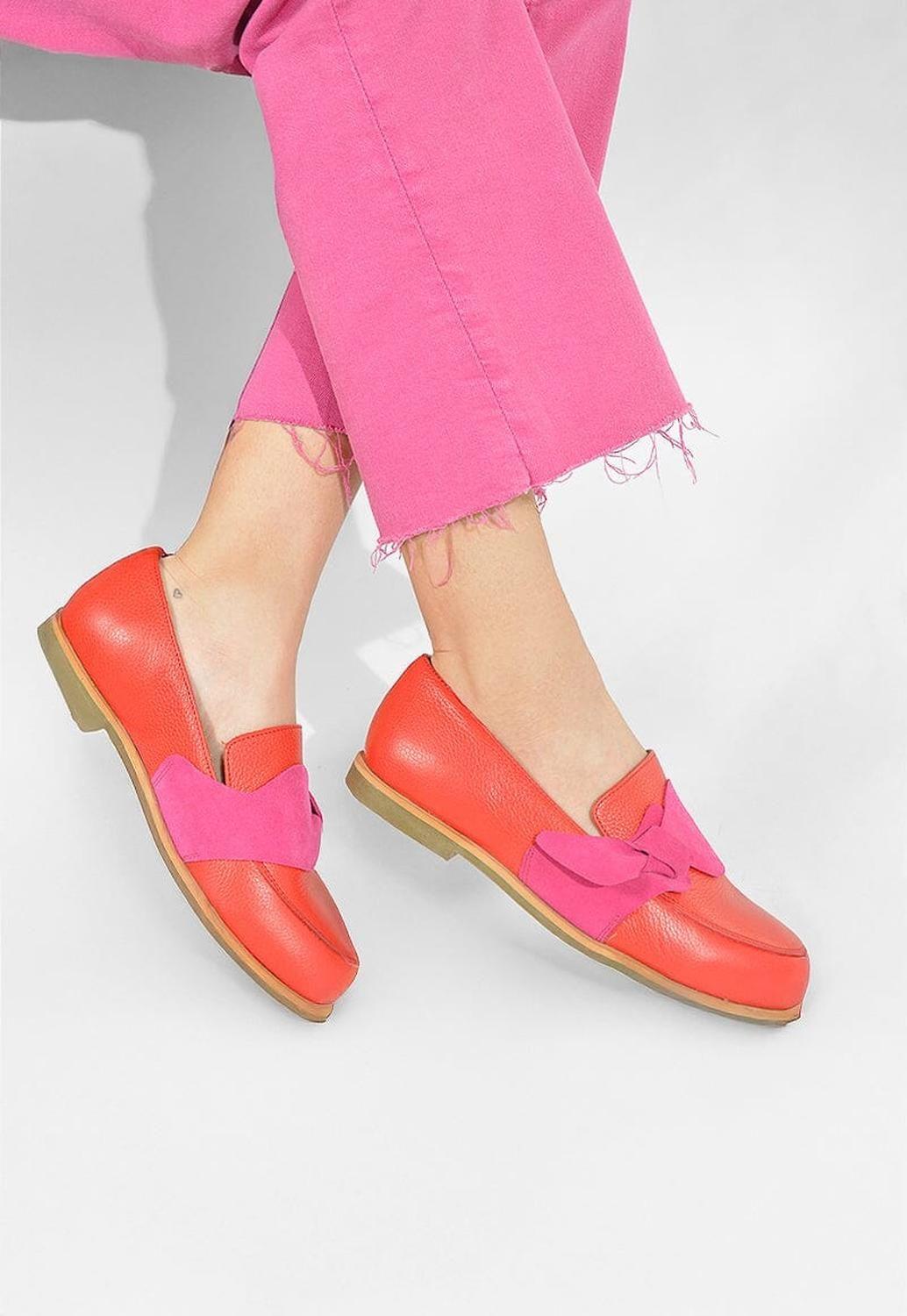 Mocasin Mujer / Elba Rojo Fucsia-6