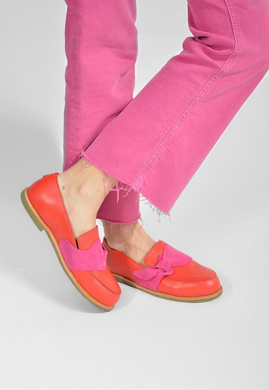 Mocasin Mujer / Elba Rojo Fucsia-7