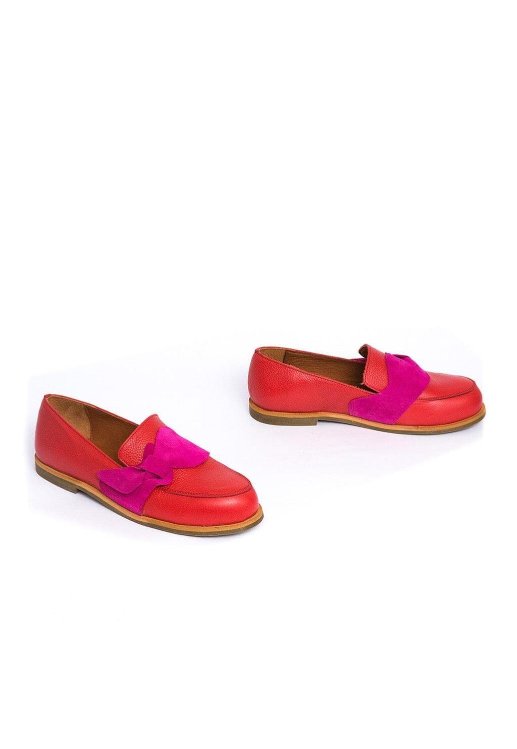 Mocasin Mujer / Elba Rojo Fucsia-5