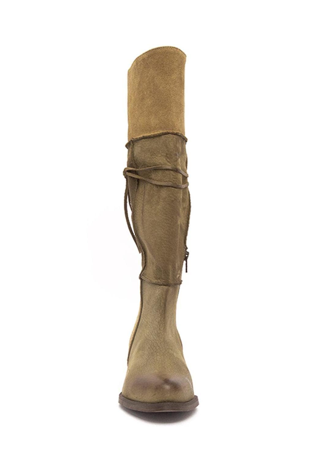 Bota Mujer De Cuero Jade Verde C3-3