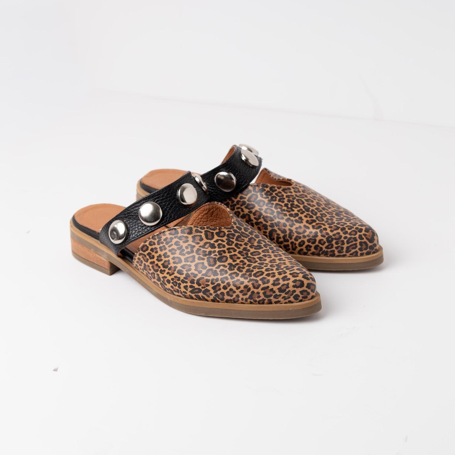 Babucha Mujer / Pibi Leopardo Negro-1
