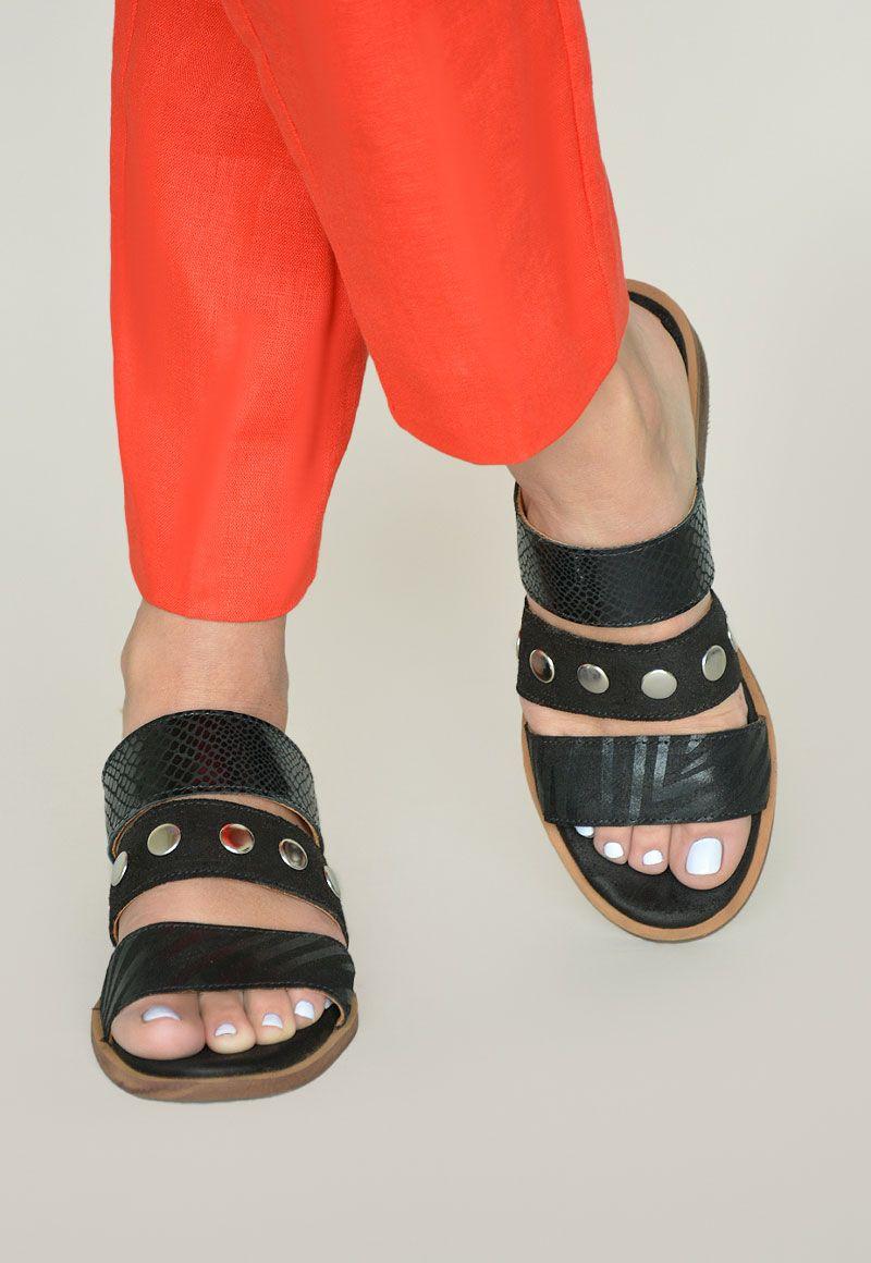 Sandalia De Cuero Piden C16 Negro Giani Dafirenze-1