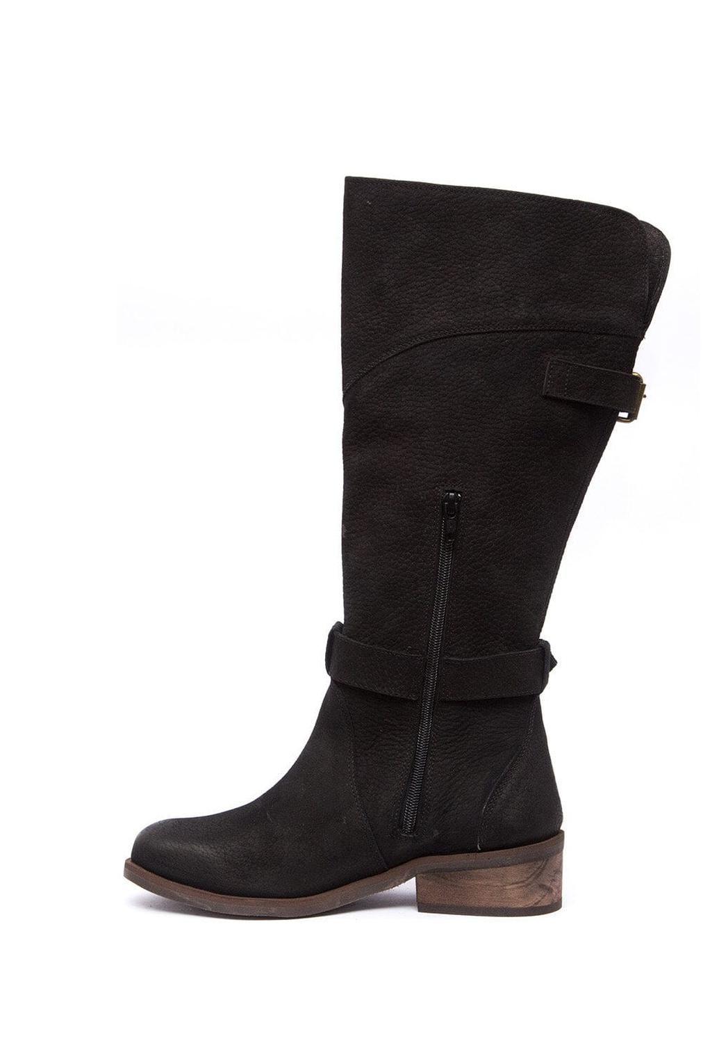 Bota Mujer De Cuero Harriet Negro C1-3