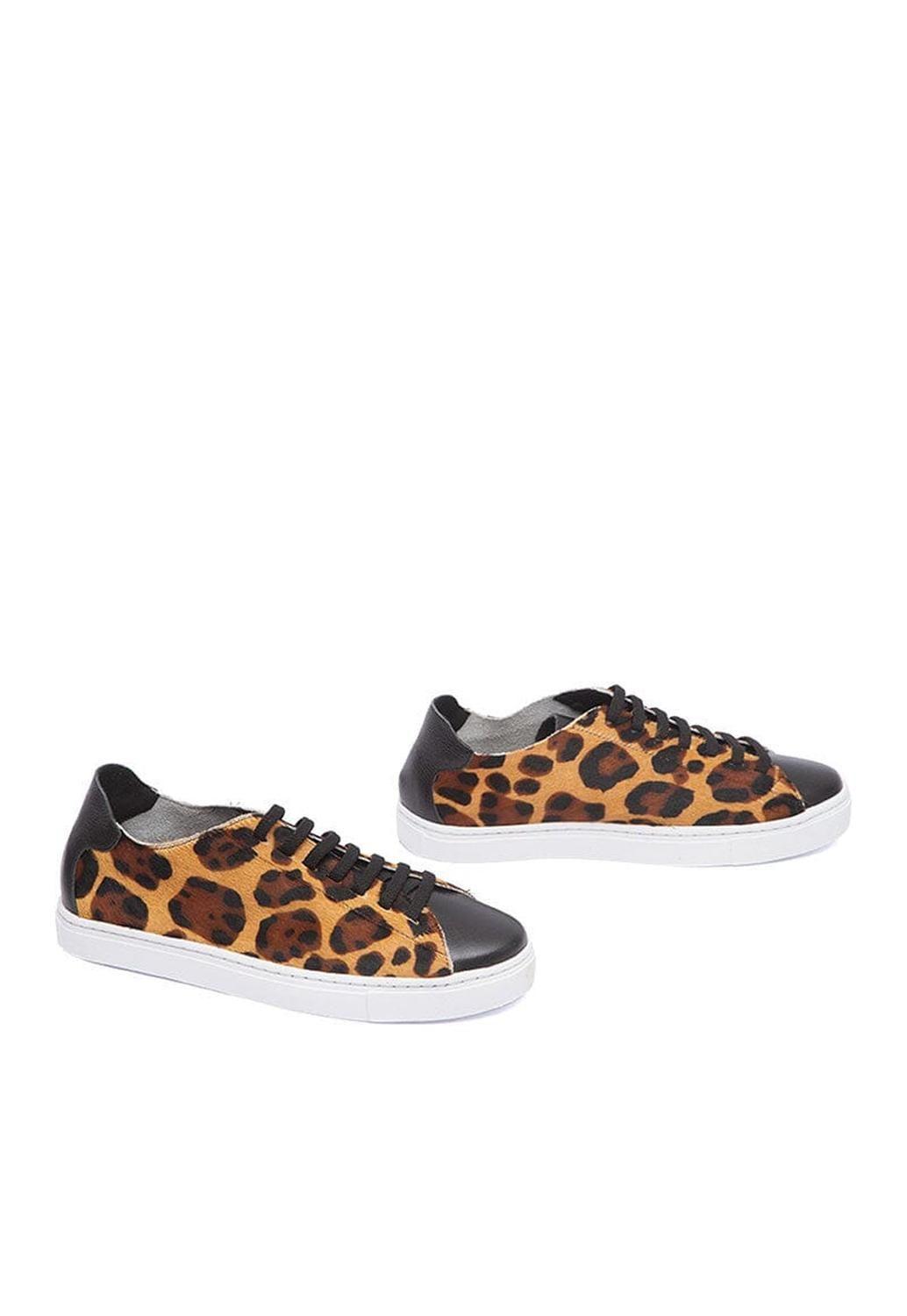 Zapatilla Mujer De Cuero Roques Print C4-5