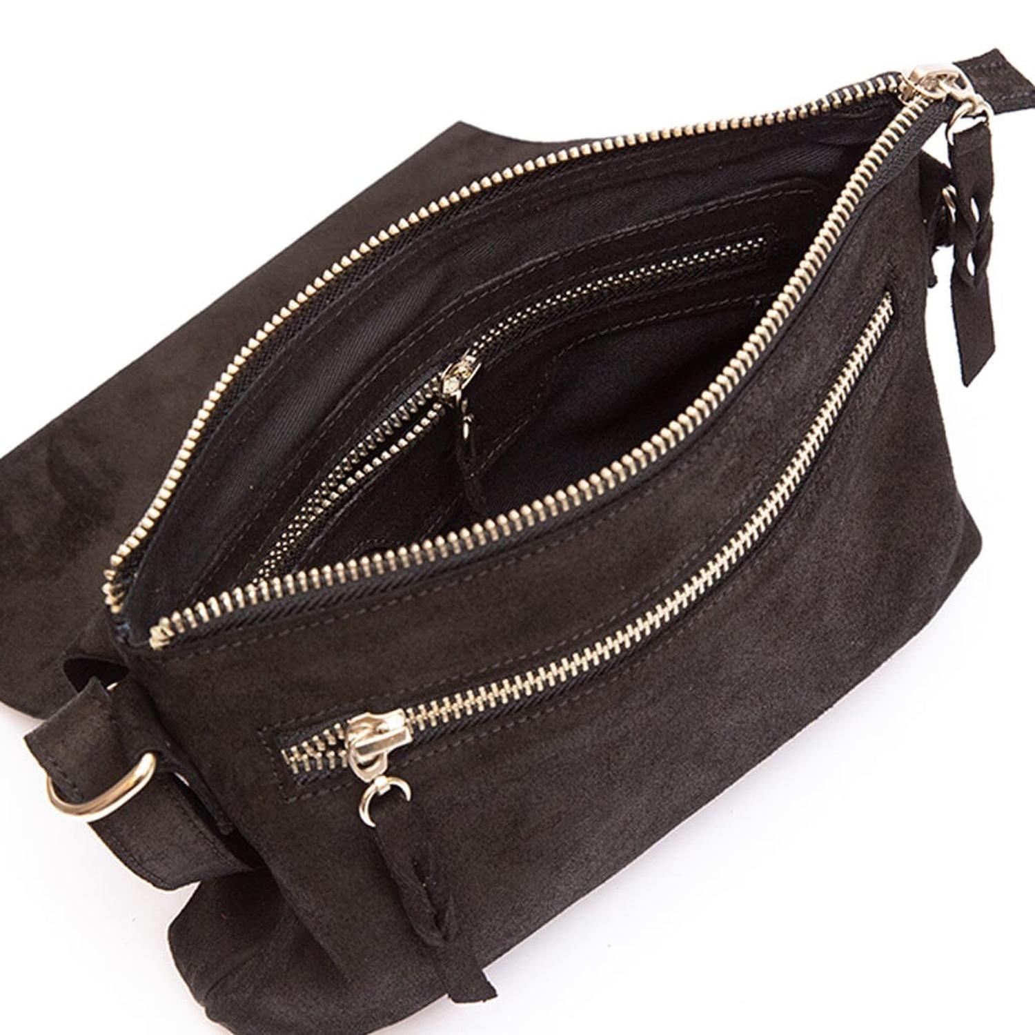 Bandolera Mujer De Cuero Thea Negro C1-4
