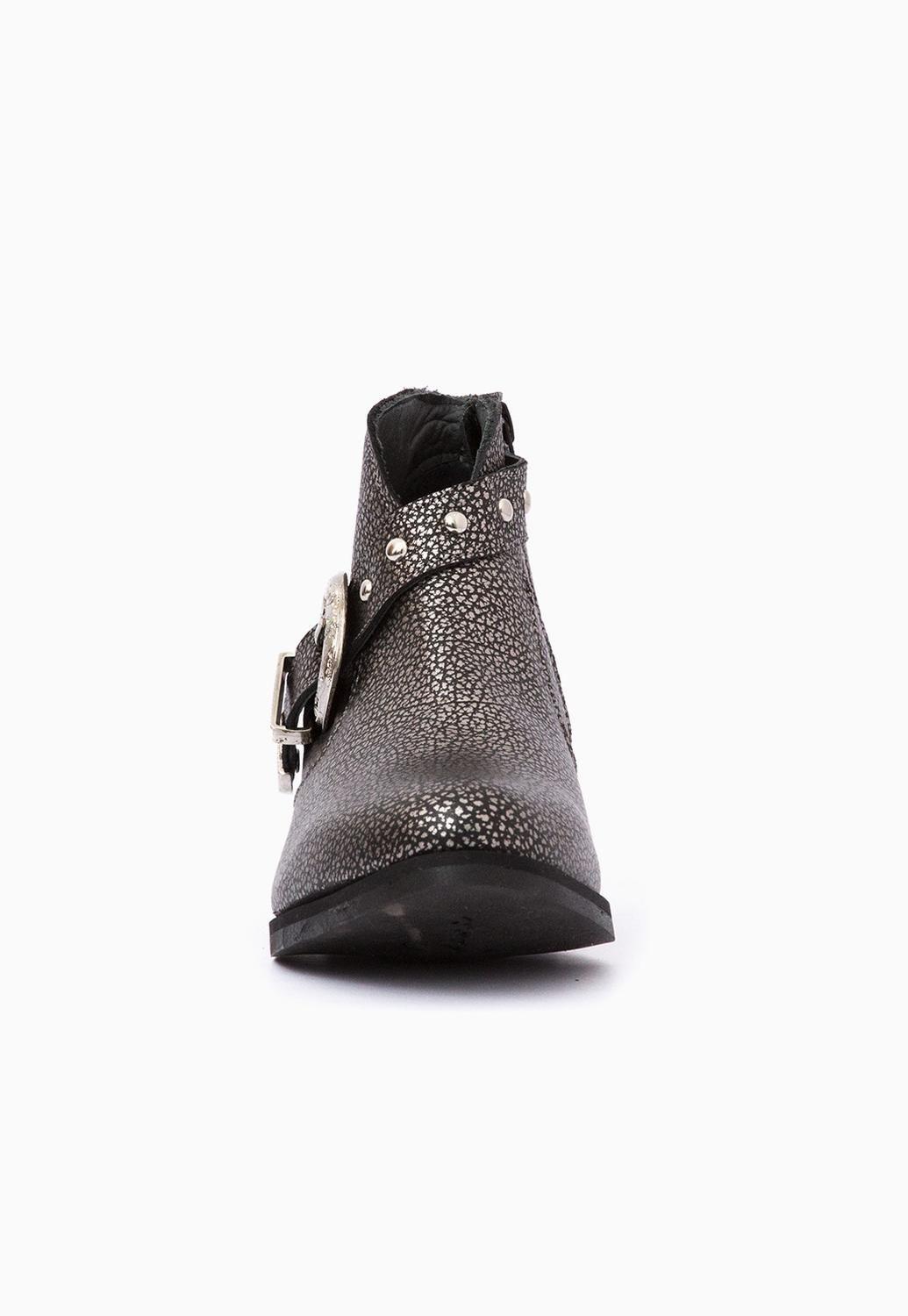 Botin Mujer / Berta Negro Metálico-2