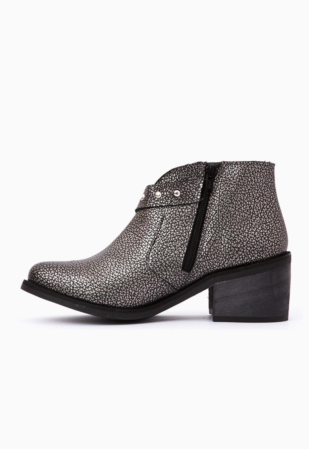 Botin Mujer / Berta Negro Metálico-3
