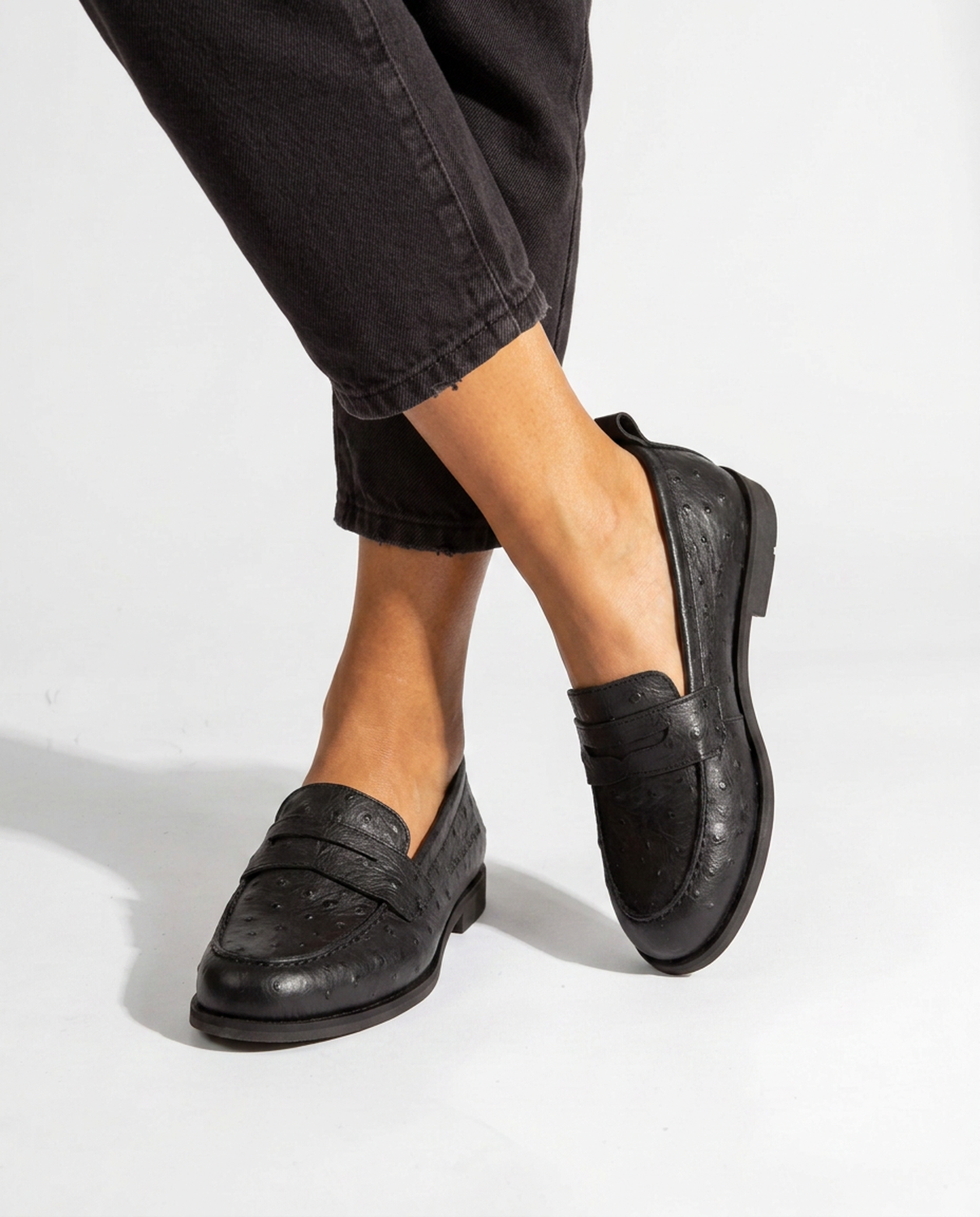 Mocasin Cuero Mujer  Coligue Negro-4